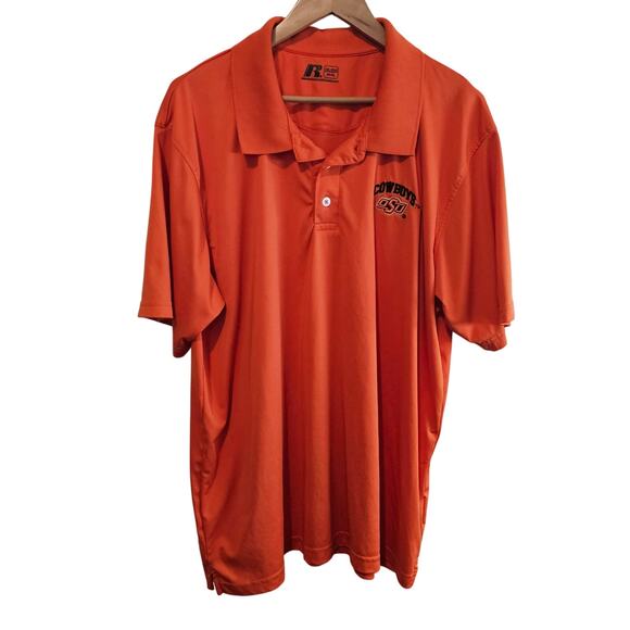 Oklahoma State Cowboys Polo Mens 2XL Orange OSU Pokes Athletic Casual Preppy - Picture 1 of 9